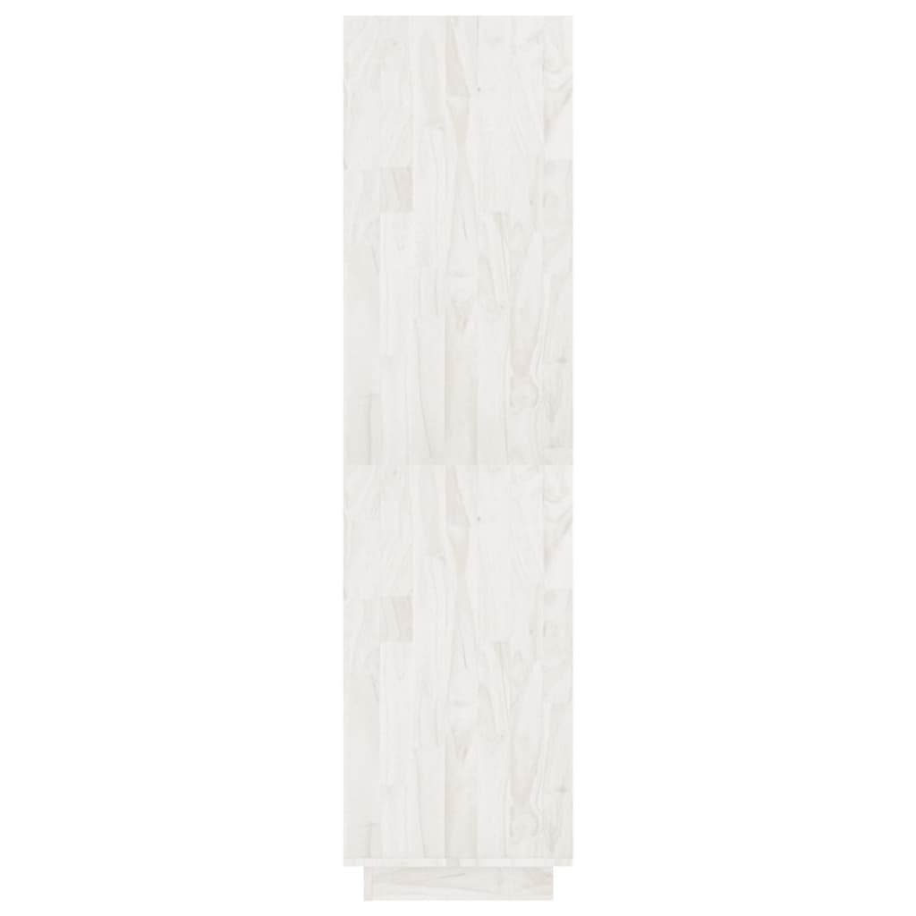 Bokhylle/romdeler hvit 80x35x135 cm heltre furu