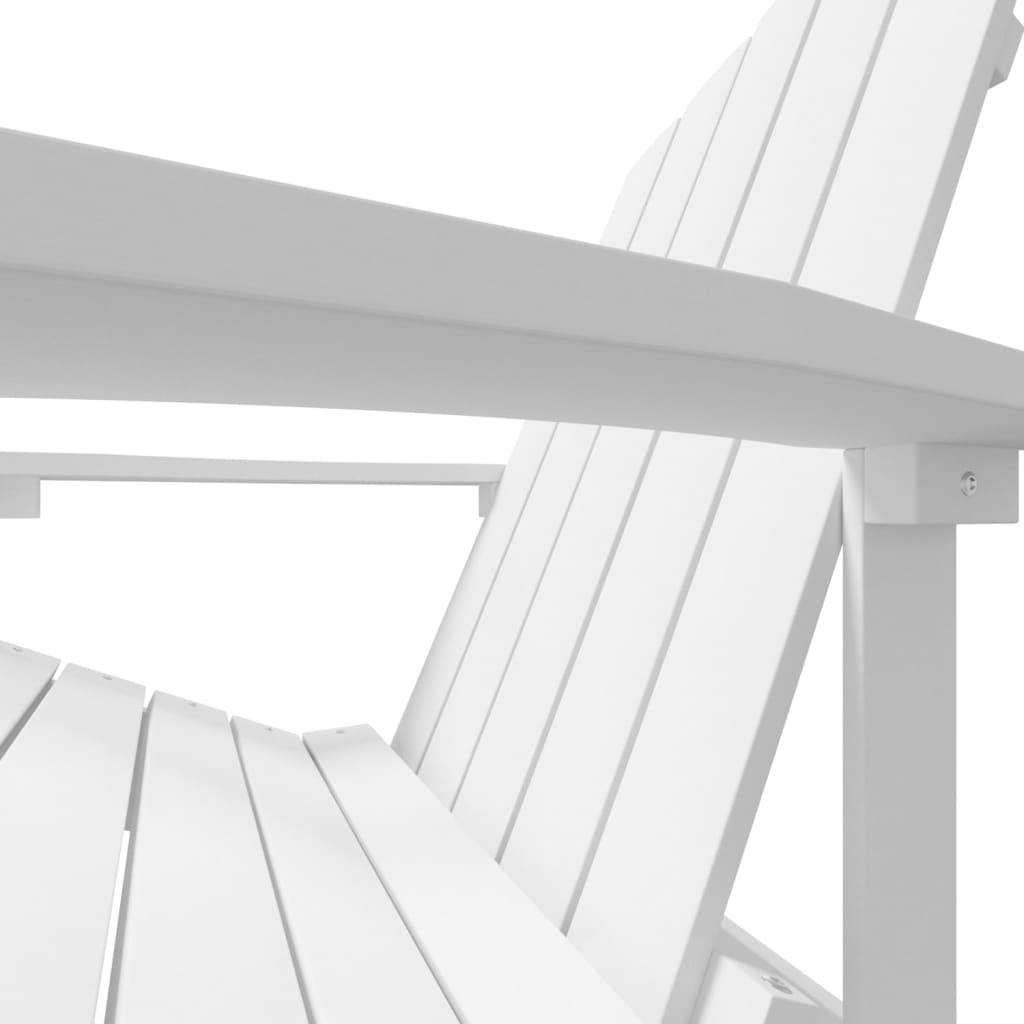 Adirondack hagestol HDPE hvit vidaXL