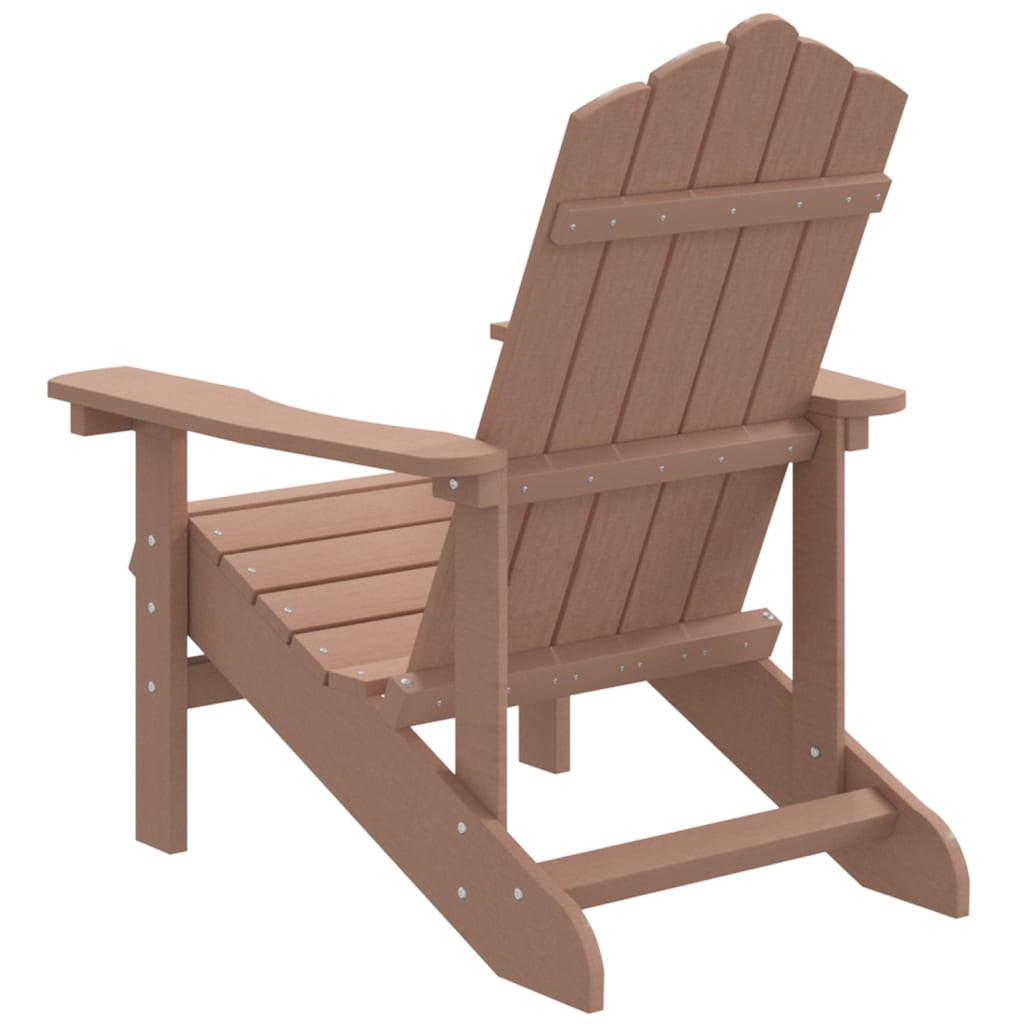 Adirondack hagestol HDPE brun vidaXL