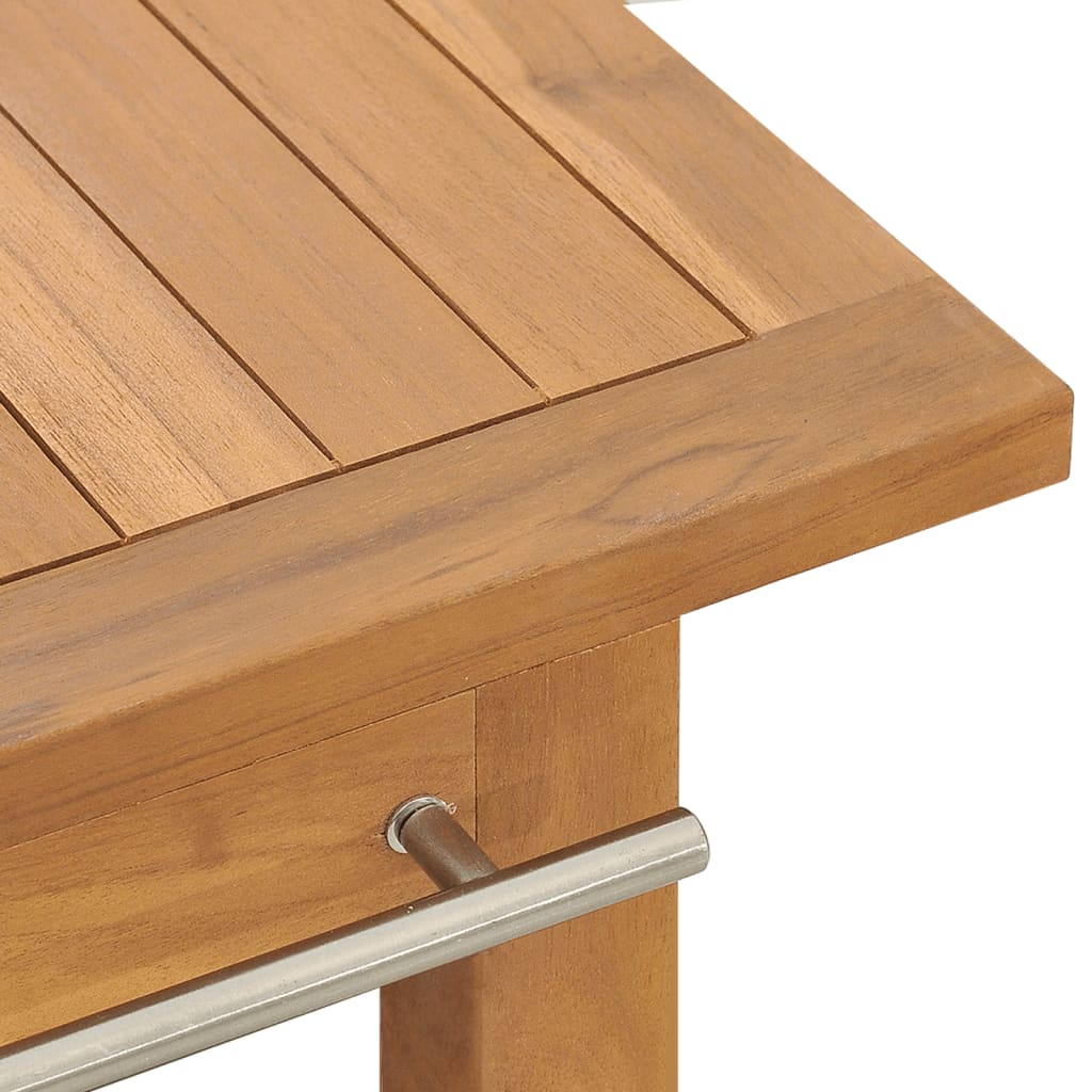 Servantskap for bad heltre teak 132x45x75 cm