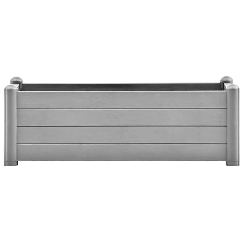 Høybed PP steingrå 100x43x35 cm