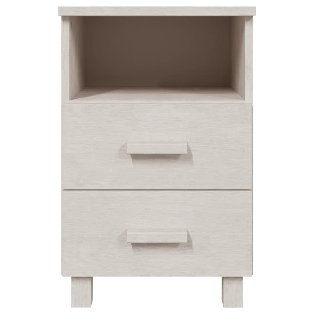 Nattbord HAMAR hvit 40x35x62 cm heltre furu