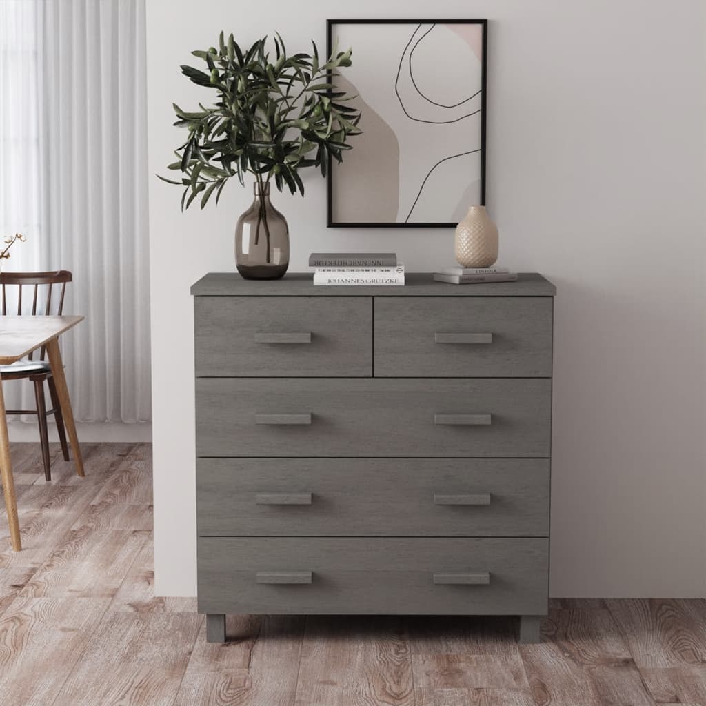 Skjenk HAMAR lysegrå 79x40x80 cm heltre furu