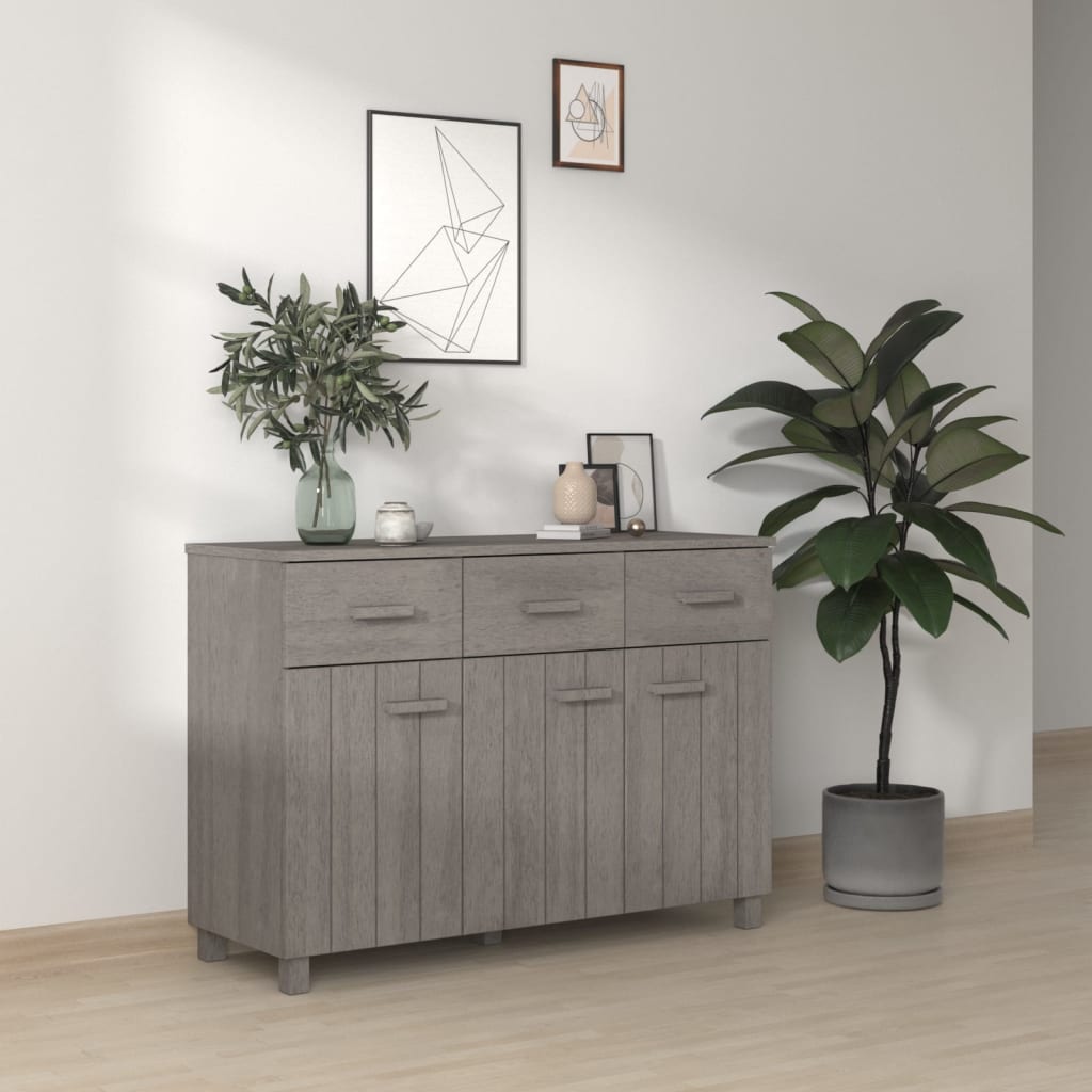 Skjenk HAMAR lysegrå 113x40x80 cm heltre furu