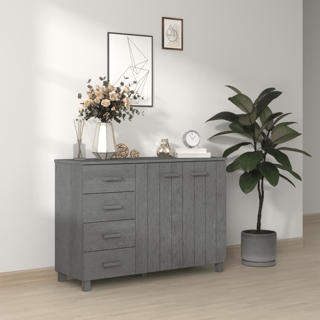 Skjenk HAMAR mørkegrå 113x40x80 cm heltre furu