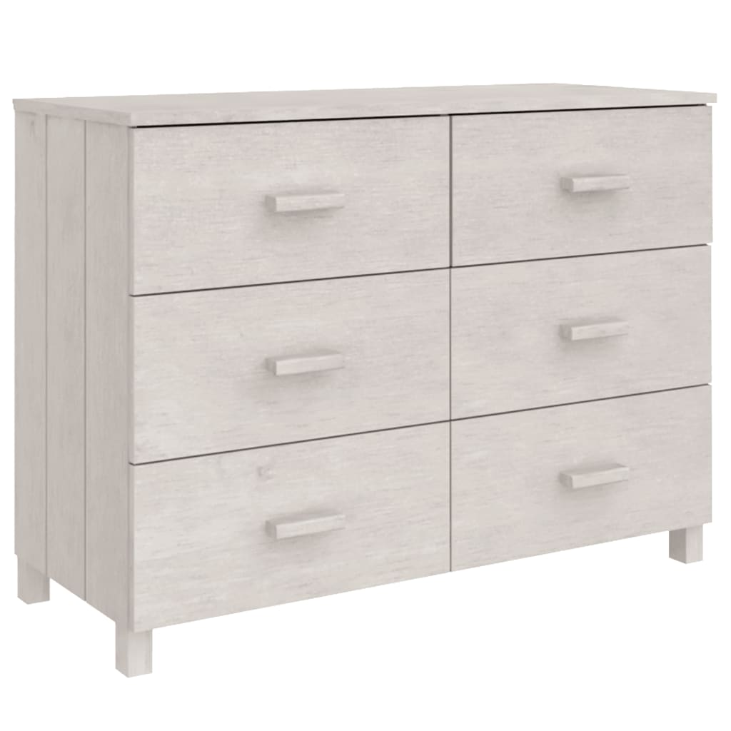 Skjenk HAMAR hvit 113x40x80 cm heltre furu
