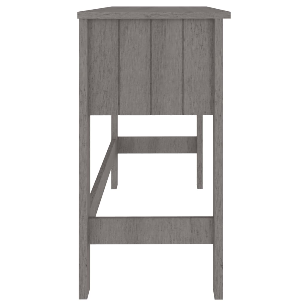 Skrivebord HAMAR lysegrå 110x40x75 cm heltre furu