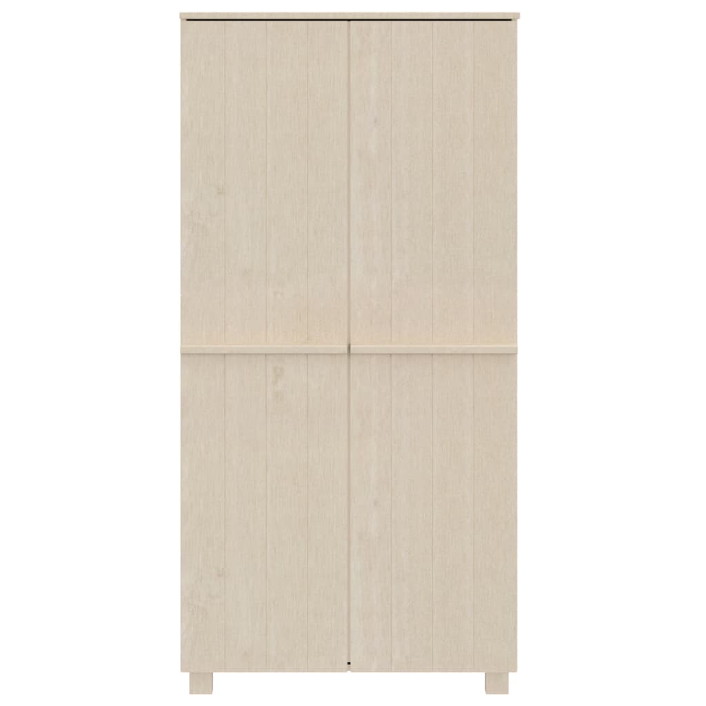 Garderobe HAMAR honningbrun 89x50x180 cm heltre furu