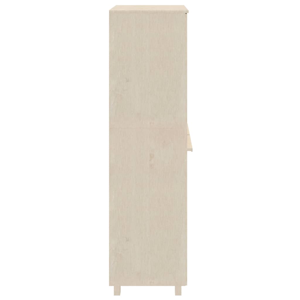 Garderobe HAMAR honningbrun 89x50x180 cm heltre furu
