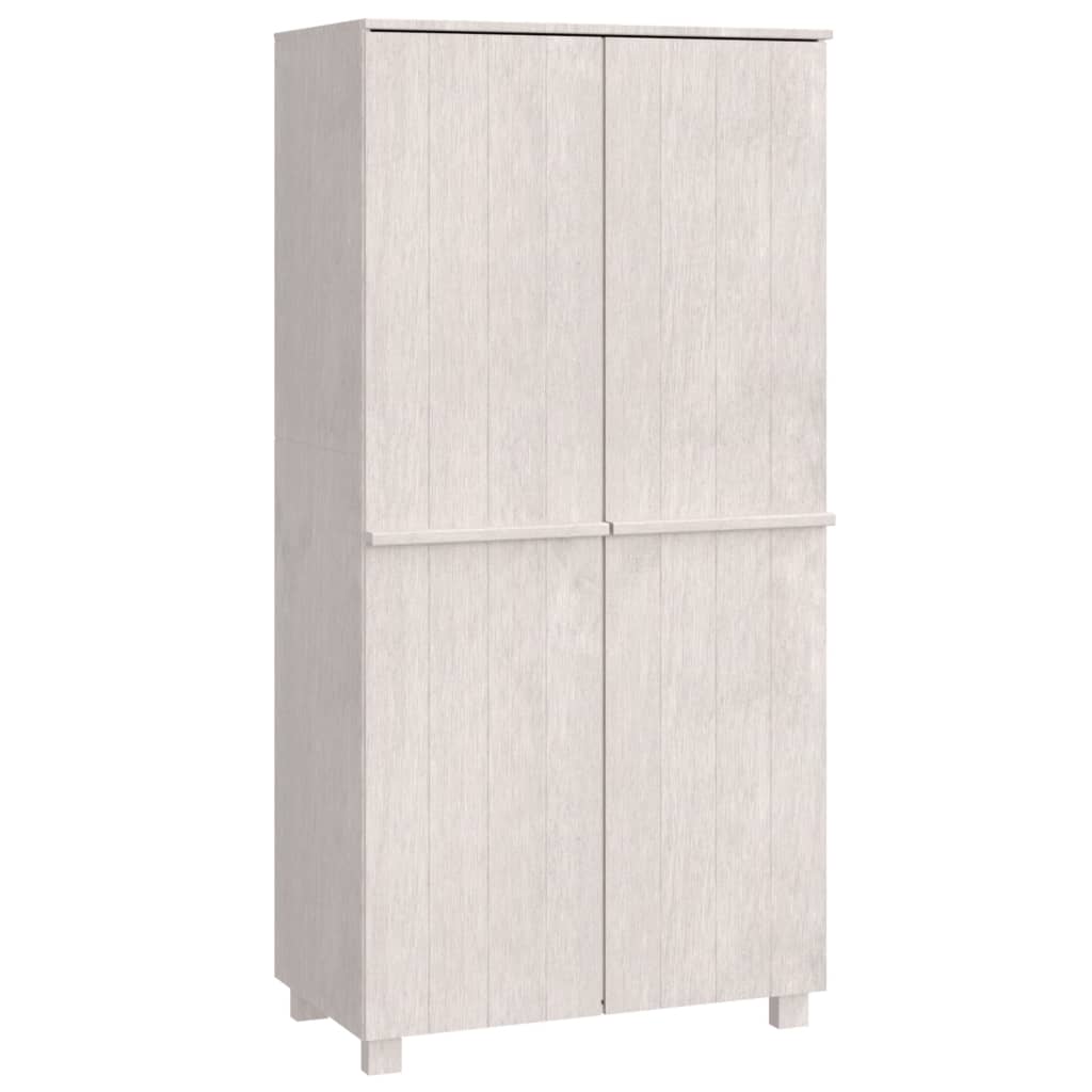 Garderobe HAMAR hvit 89x50x180 cm heltre furu