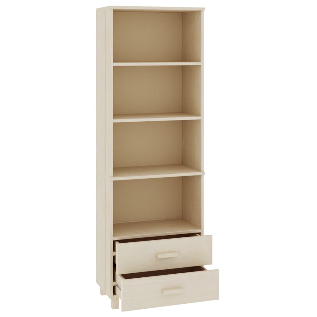 Highboard HAMAR honningbrun 60x35x180 cm heltre furu