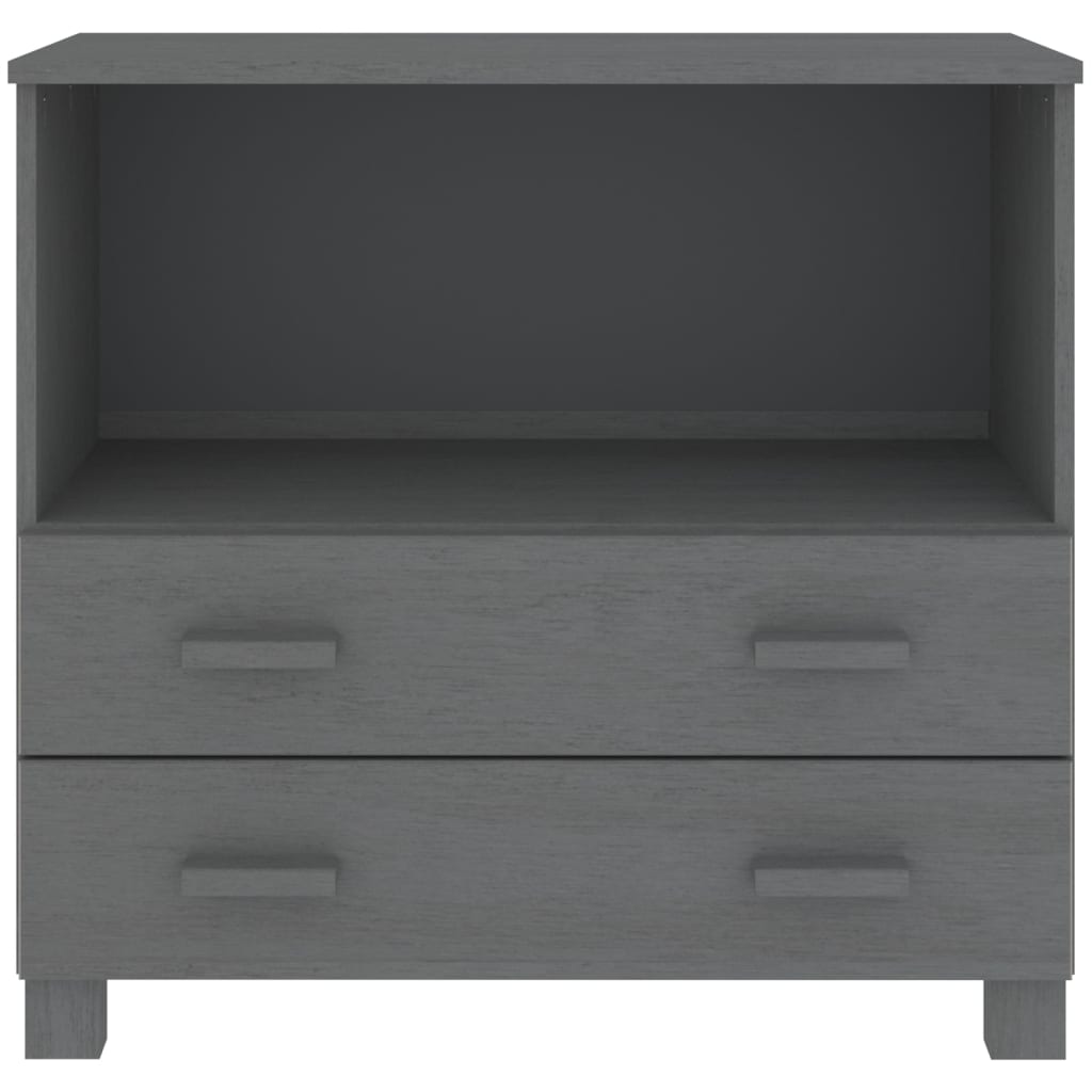 Skjenk HAMAR mørkegrå 85x35x80 cm heltre furu