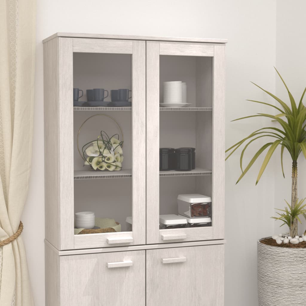 Skjenketopp HAMAR hvit 85x35x100 cm heltre furu