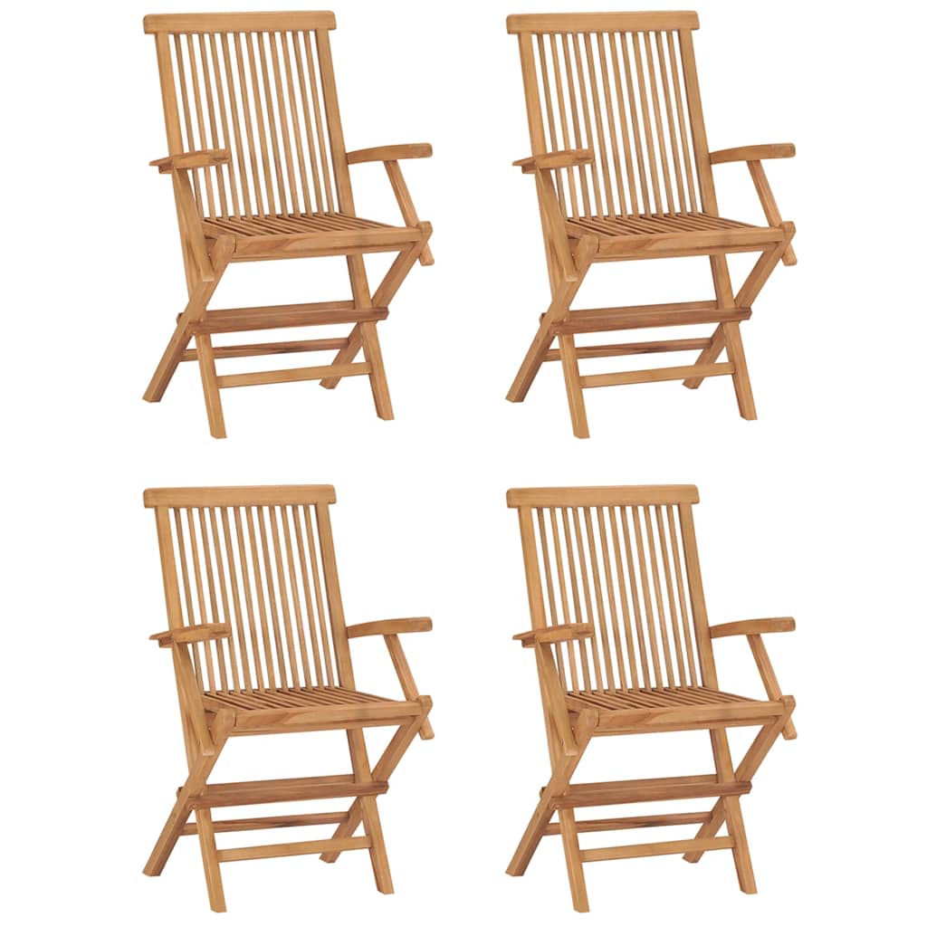 Utendørs spisestue sammenleggbar 5 deler heltre teak vidaXL