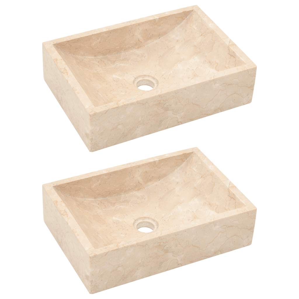 Baderomshylle med kremhvite marmorvasker heltre teak