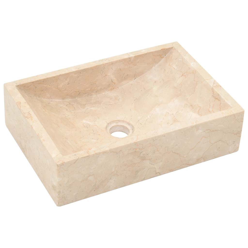 Baderomshylle med kremhvite marmorvasker heltre teak