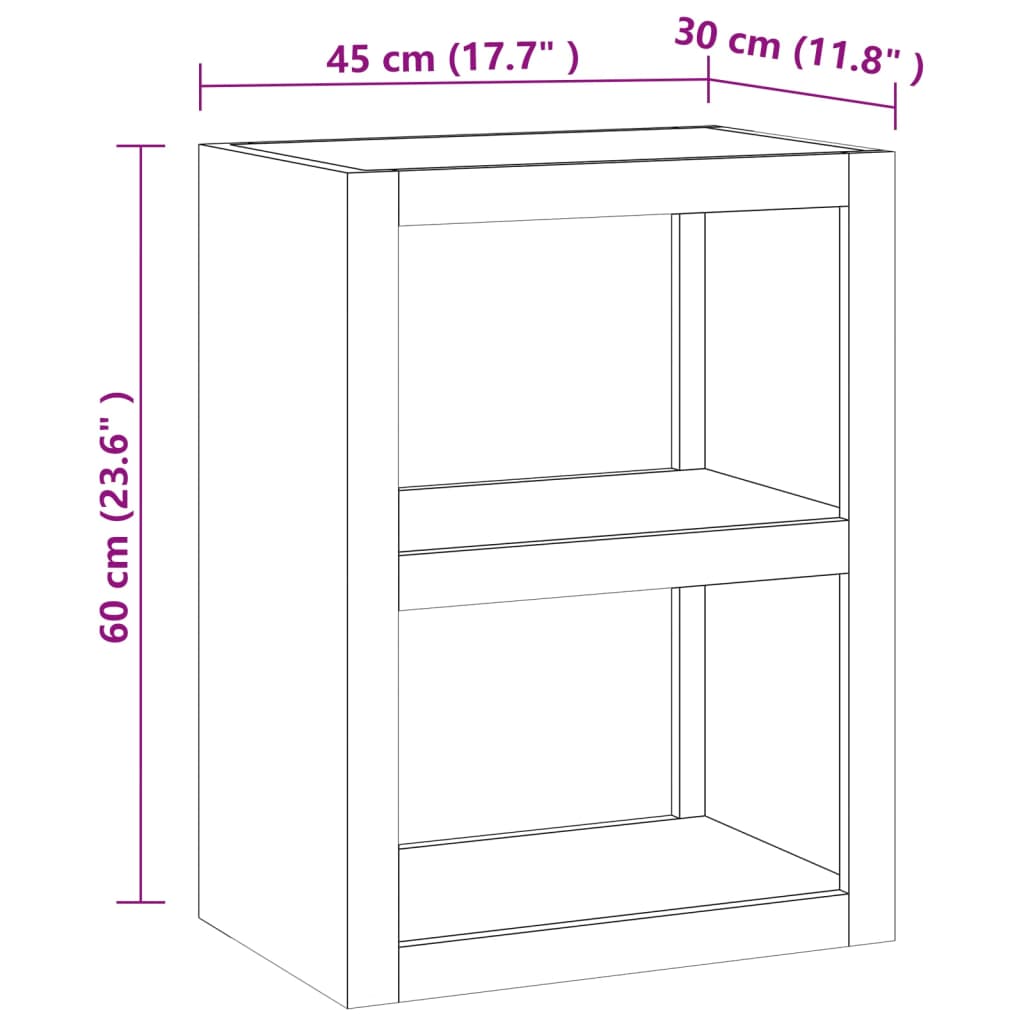 Sidebord 45x30x60 cm heltre teak