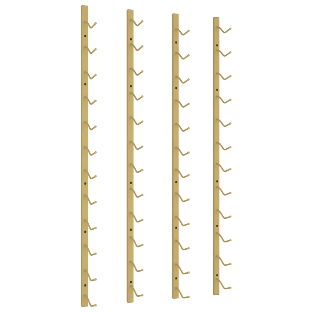 Veggmontert vinstativ for 12 flasker 2 stk gull jern