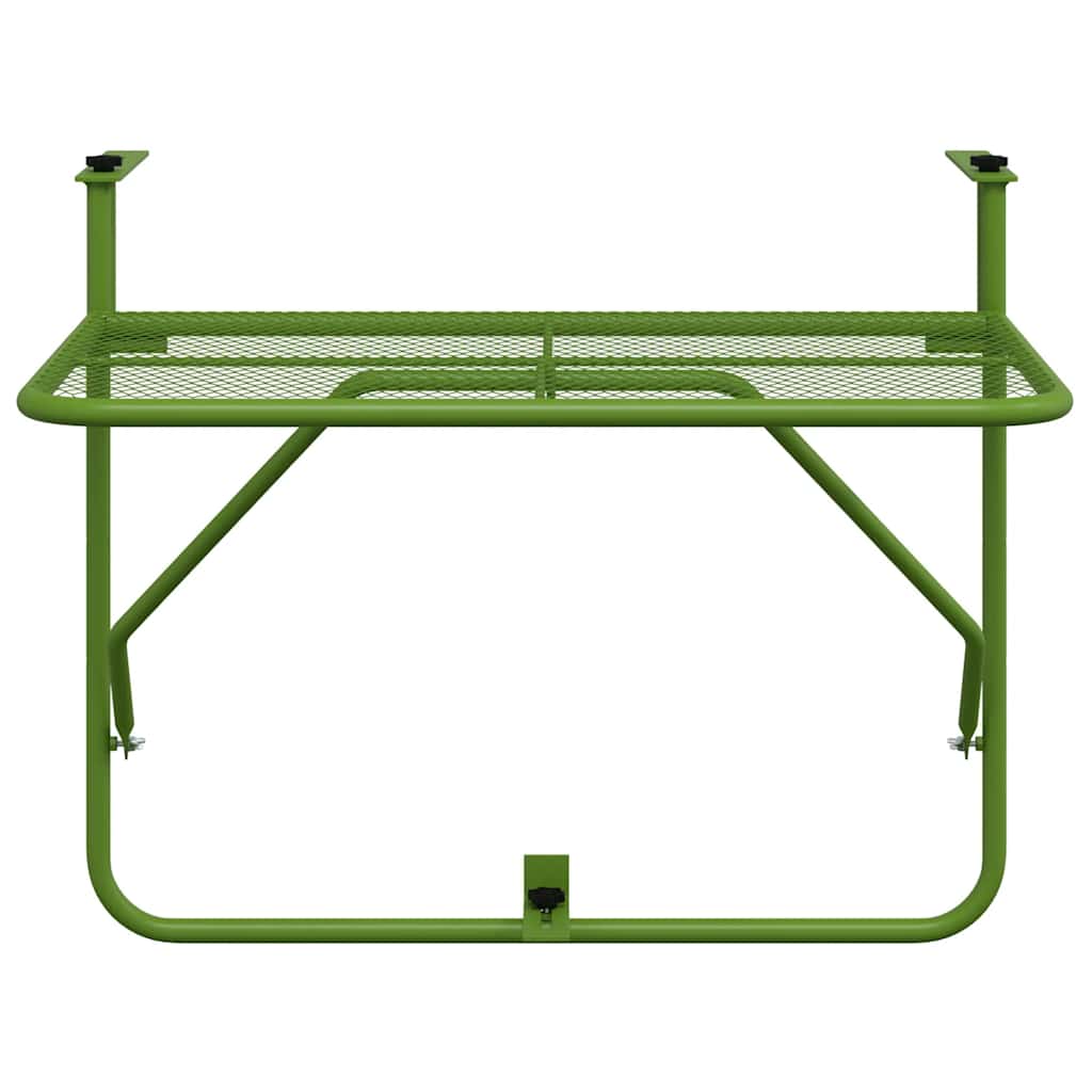 Balkongbord grønn 60x40 cm stål