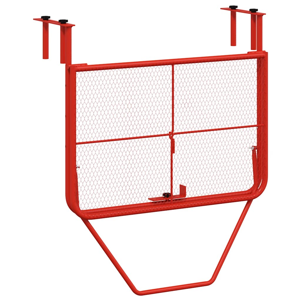 Balkongbord rød 60x40 cm stål