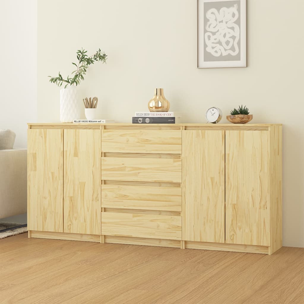 Sideskap 3 stk heltre furu