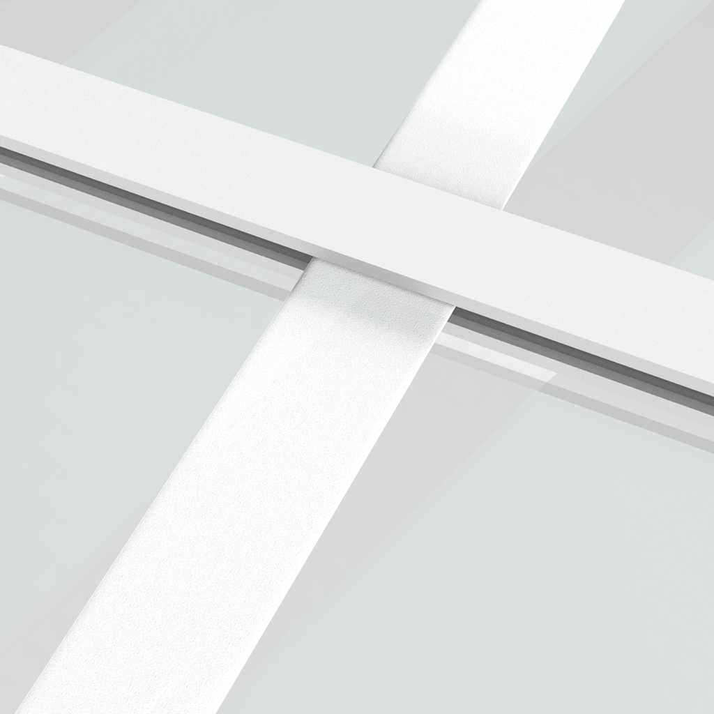 Skyvedør frostet ESG-glass og aluminium 76x205 cm hvit