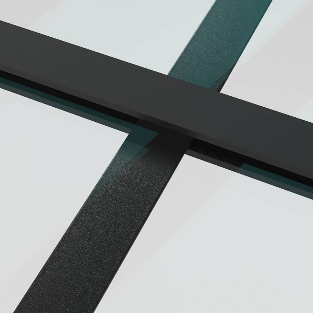 Skyvedør frostet ESG-glass og aluminium 90x205 cm svart
