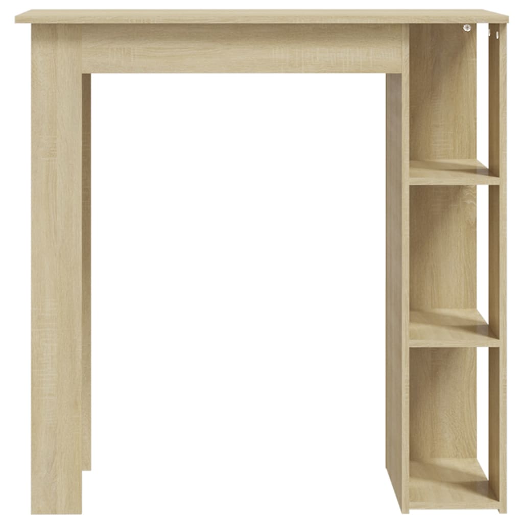 Barbord med hylle sonoma eik 102x50x103,5 cm konstruert tre
