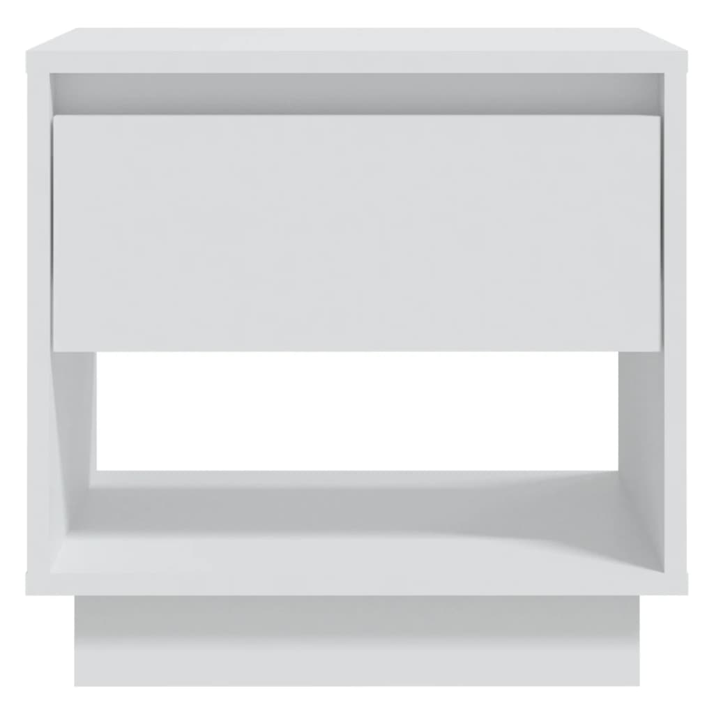 Nattbord hvit 45x34x44 cm konstruert tre