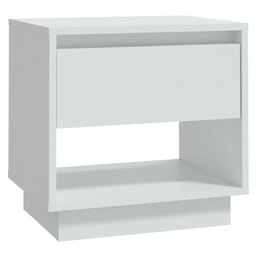 Nattbord 2 stk hvit 45x34x44 cm konstruert tre