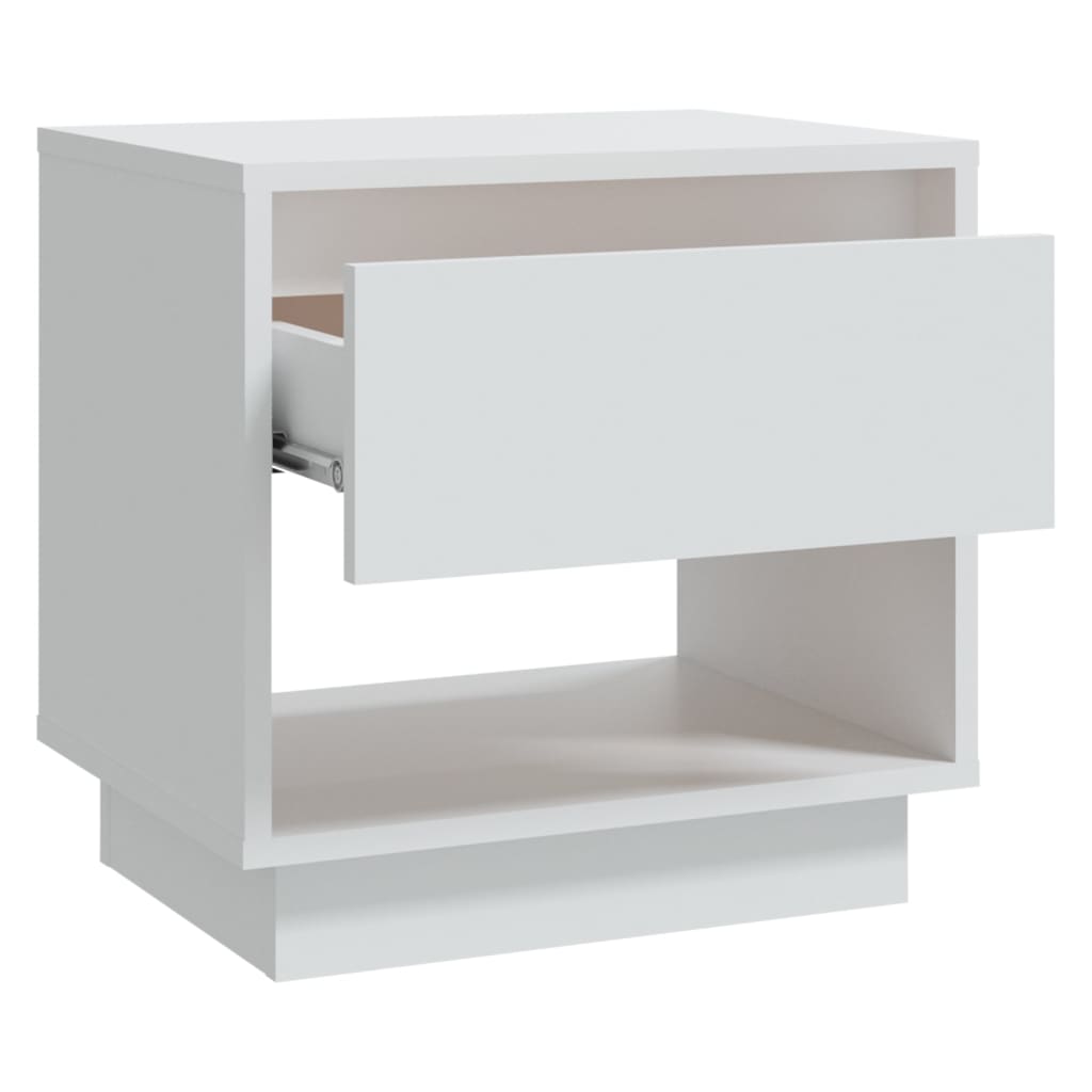 Nattbord 2 stk hvit 45x34x44 cm konstruert tre