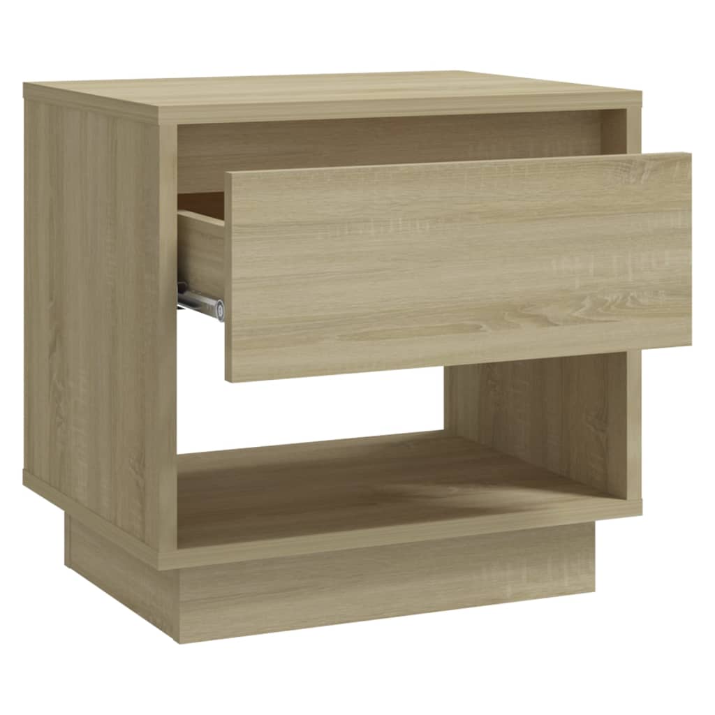 Nattbord 2 stk sonoma eik 45x34x44 cm konstruert tre