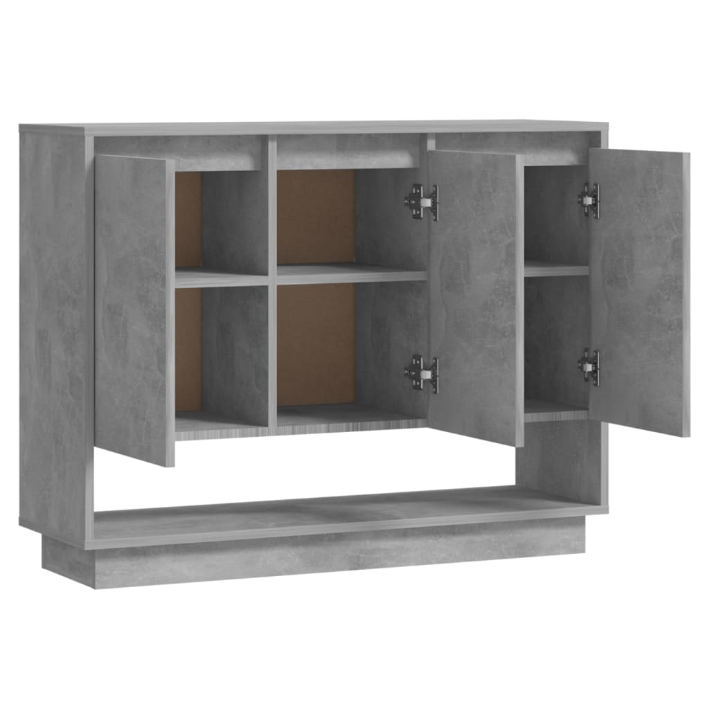 Skjenk betonggrå 97x31x75 cm konstruert tre