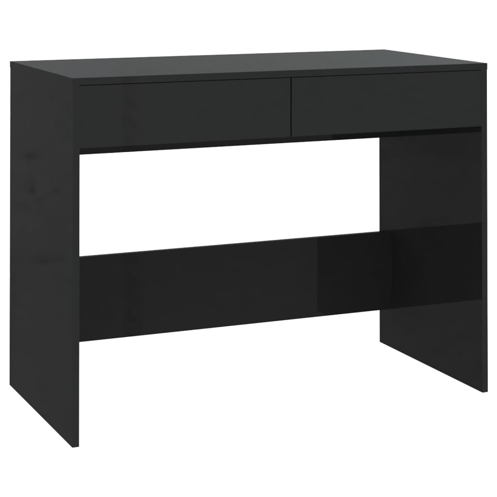 Skrivebord svart 101x50x76,5 cm konstruert tre