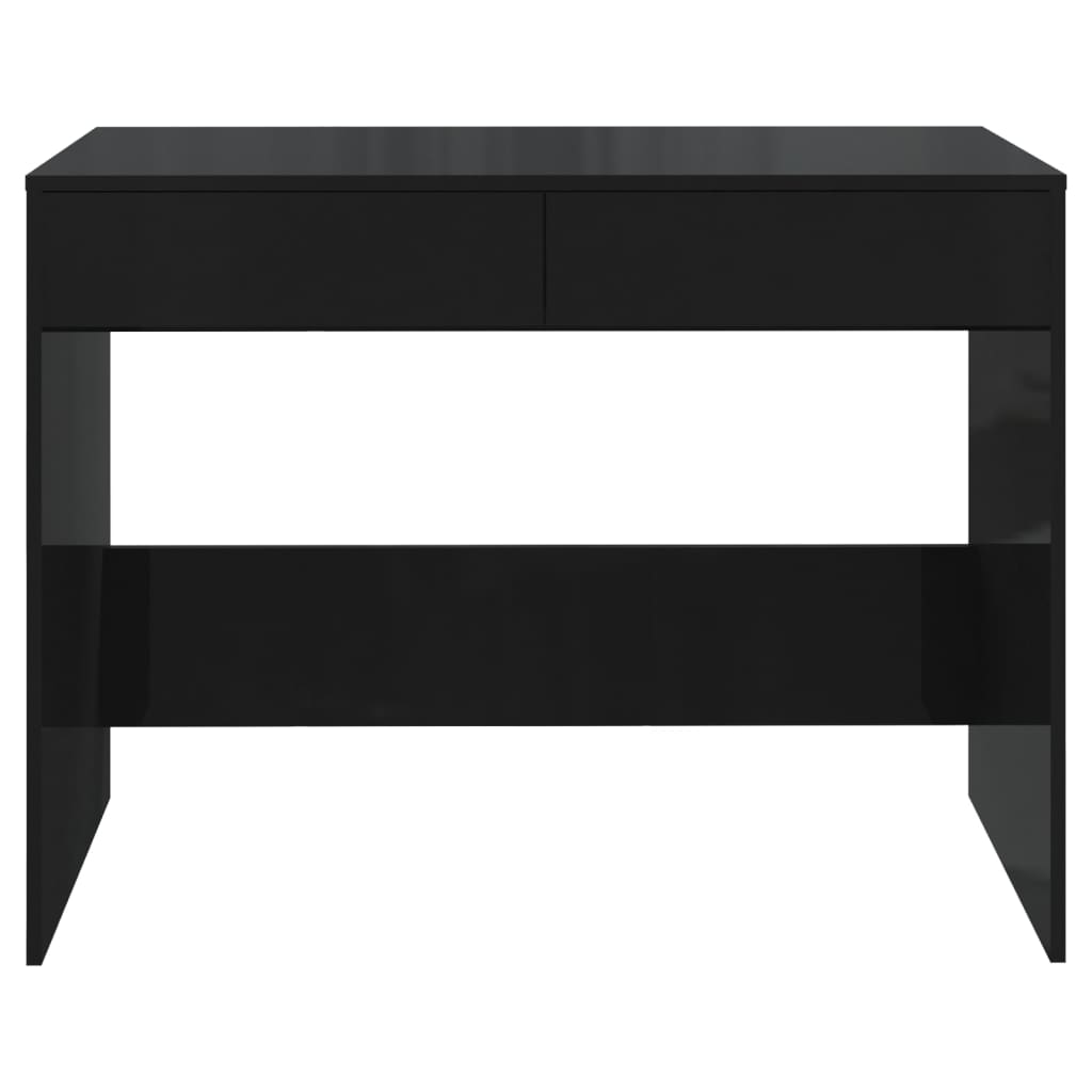 Skrivebord svart 101x50x76,5 cm konstruert tre