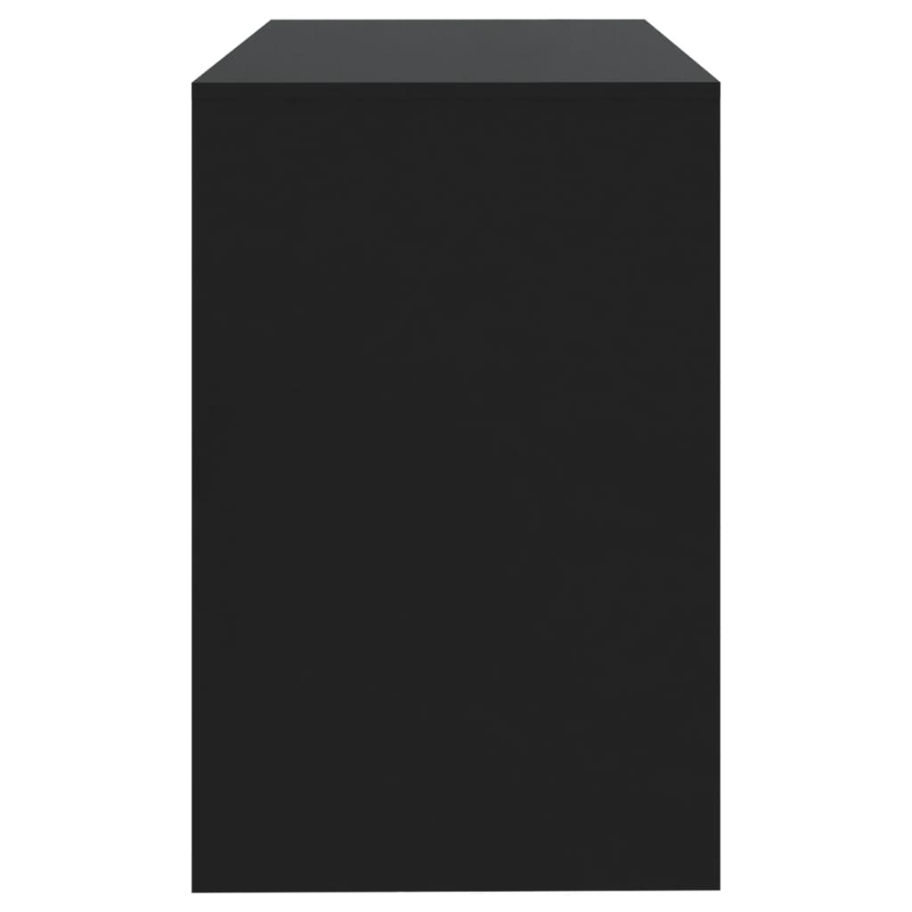 Skrivebord svart 101x50x76,5 cm konstruert tre