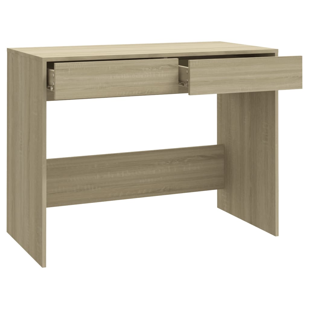 Skrivebord sonoma eik 101x50x76,5 cm konstruert tre