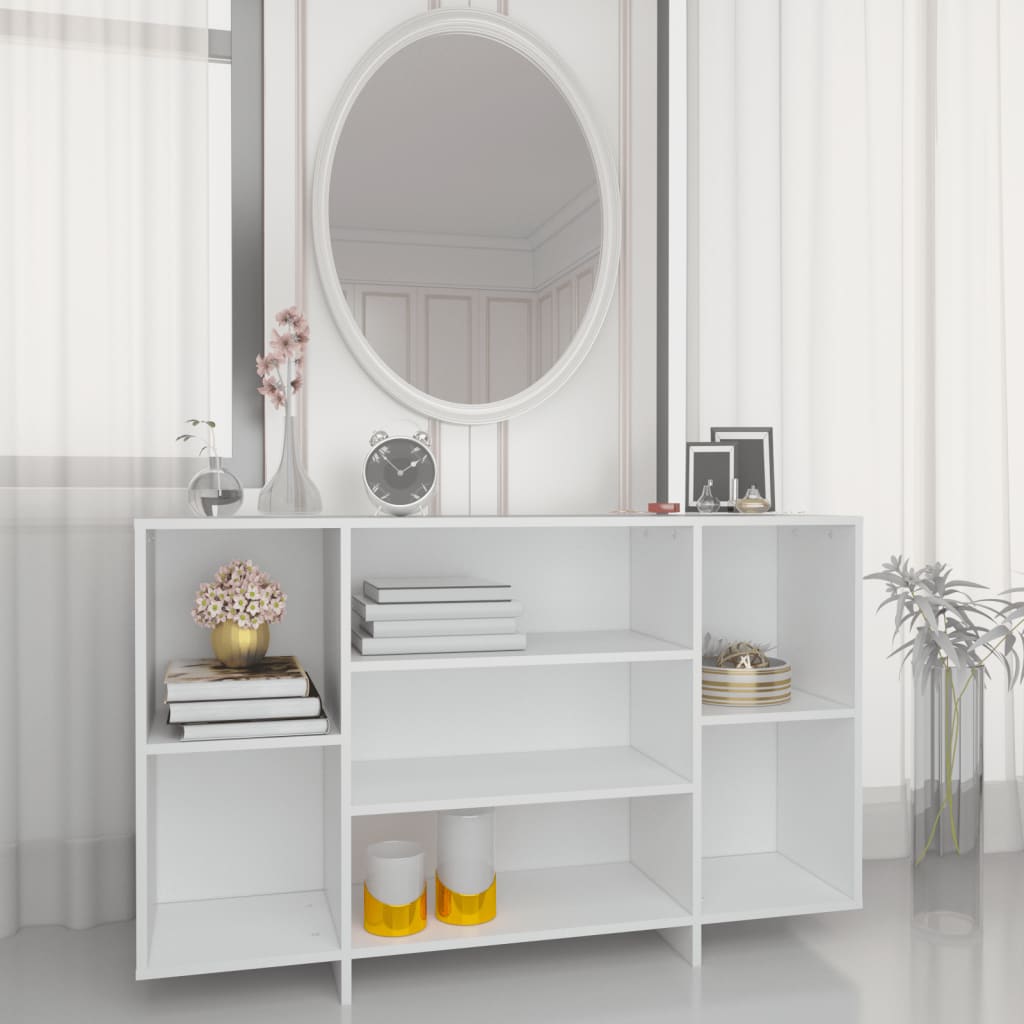 Skjenk hvit 120x30x75 cm konstruert tre