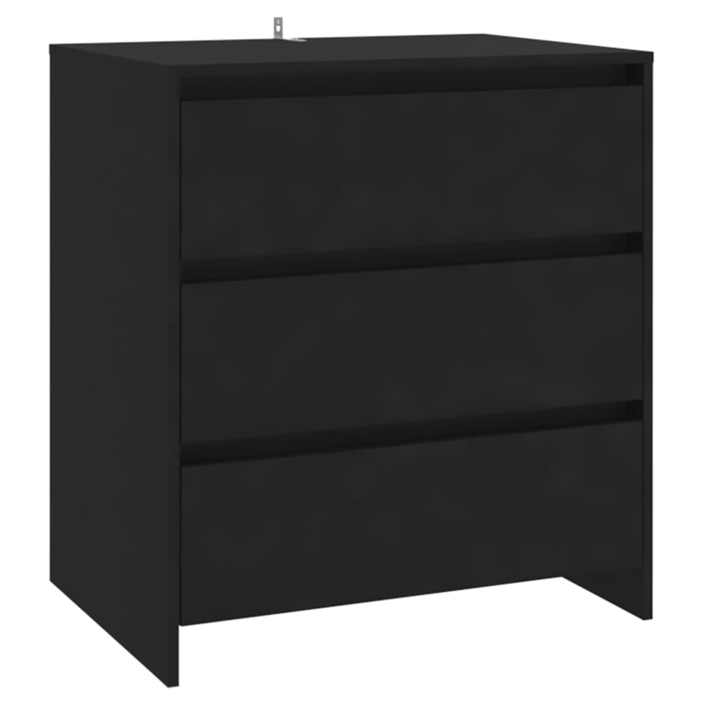 Skjenk svart 70x41x75 cm konstruert tre