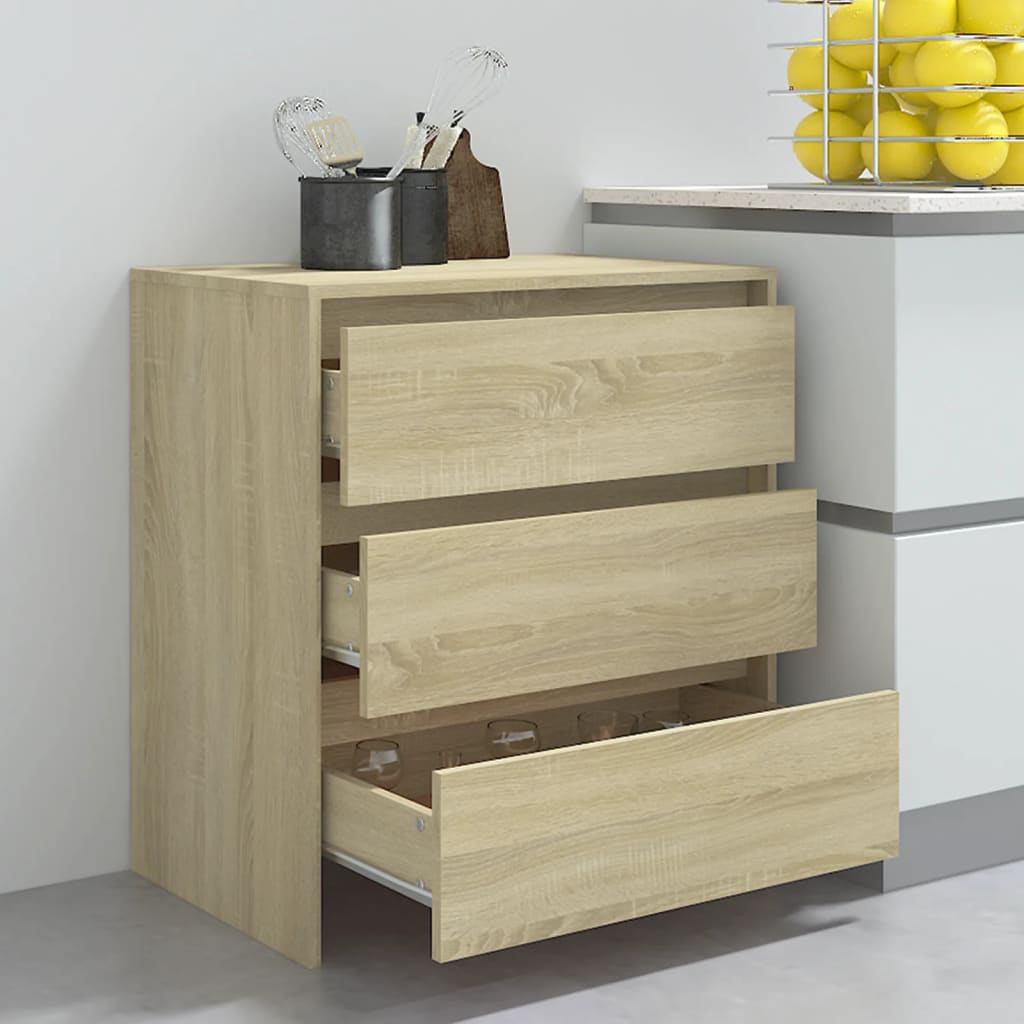 Skjenk sonoma eik 70x41x75 cm konstruert tre