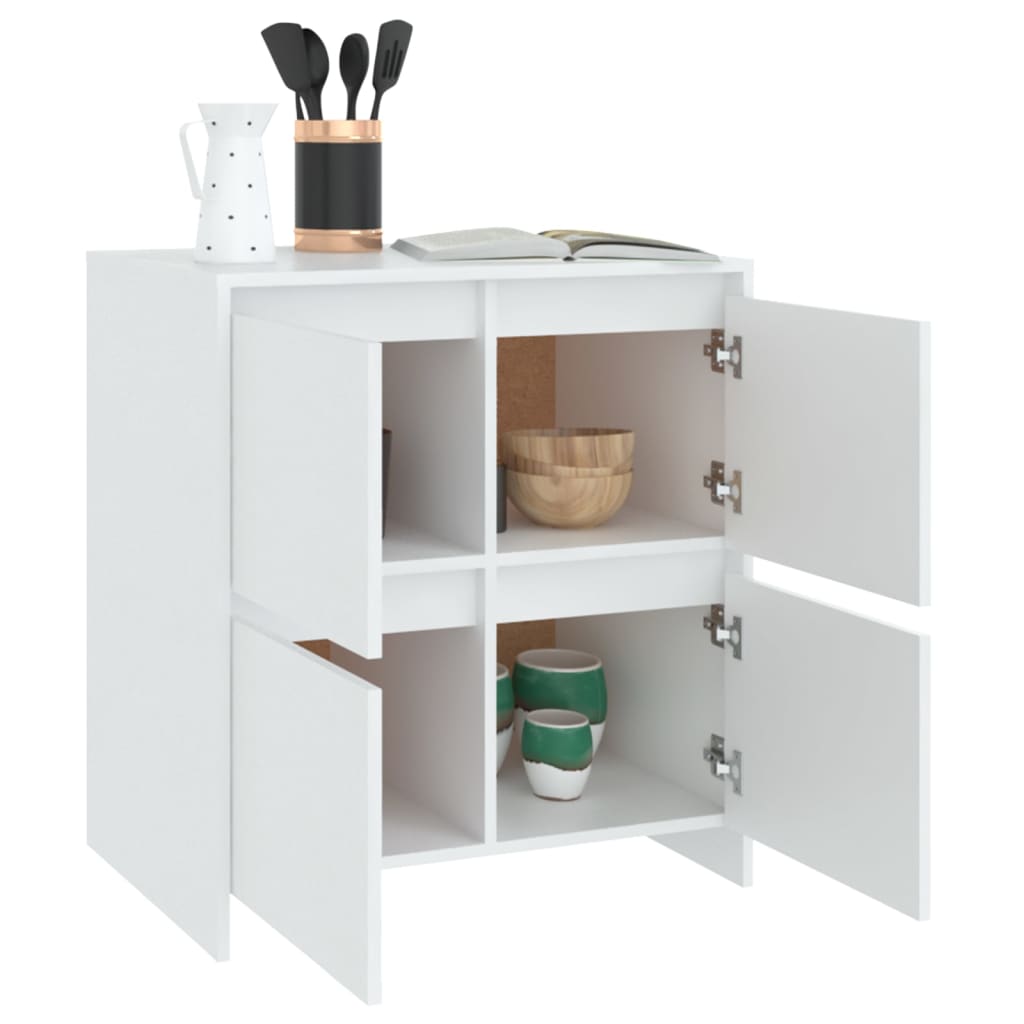 Skjenk hvit 70x41x75 cm konstruert tre