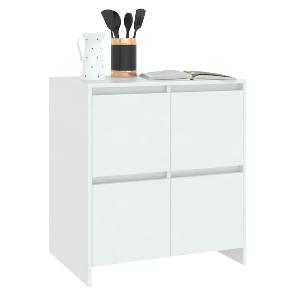 Skjenk hvit 70x41x75 cm konstruert tre