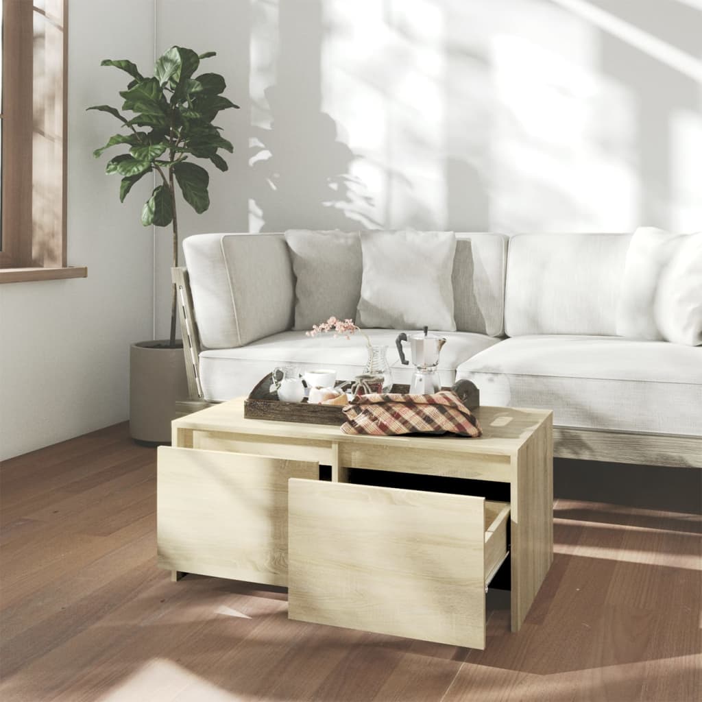 Salongbord sonoma eik 90x50x41,5 cm konstruert tre