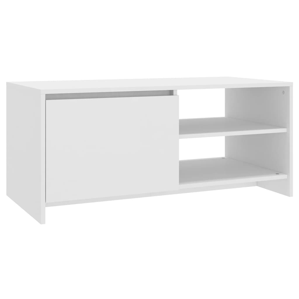 Salongbord hvit 102x50x45 cm konstruert tre