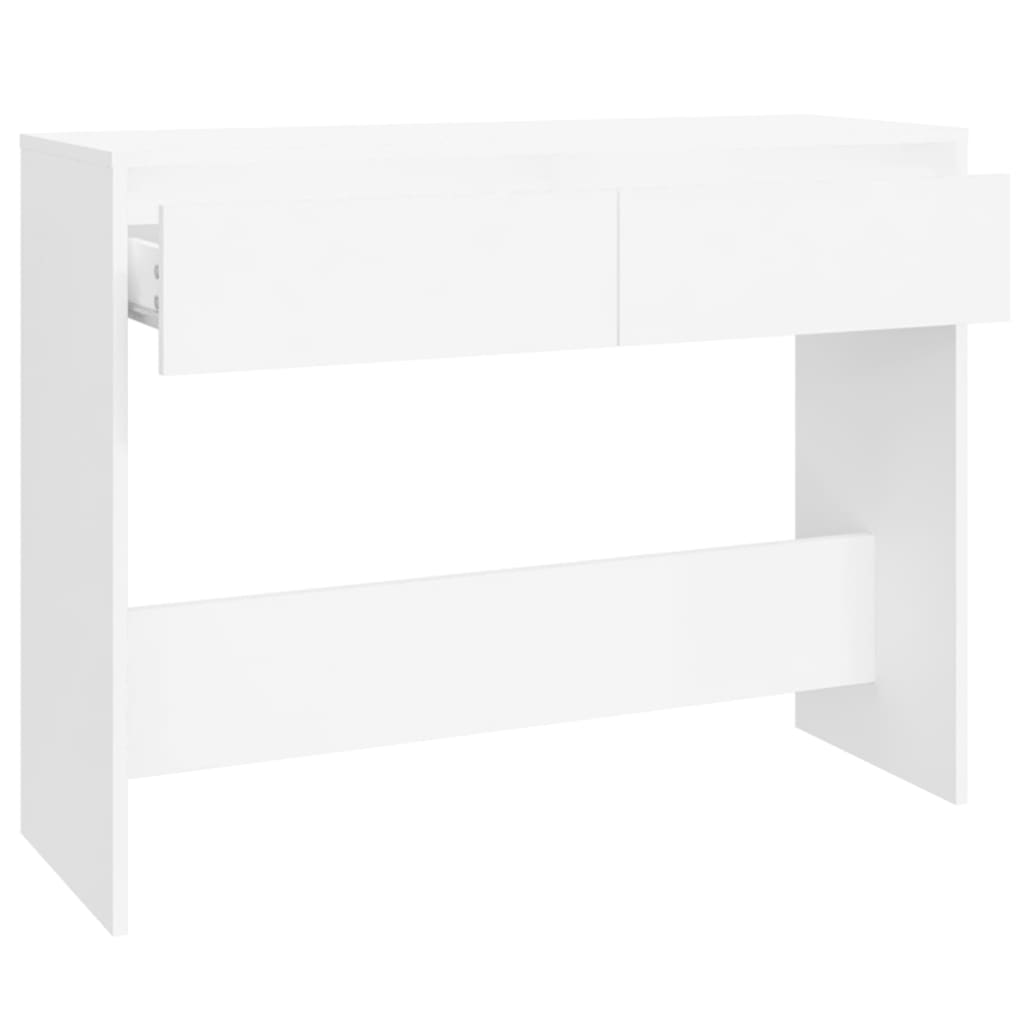 Konsollbord hvit 100x35x76,5 cm konstruert tre