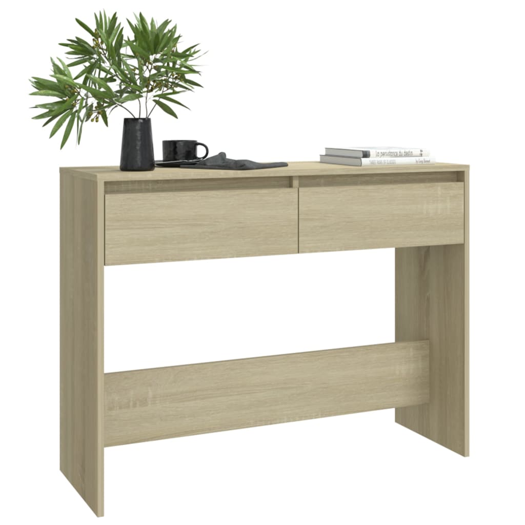 Konsollbord sonoma eik 100x35x76,5 cm konstruert tre