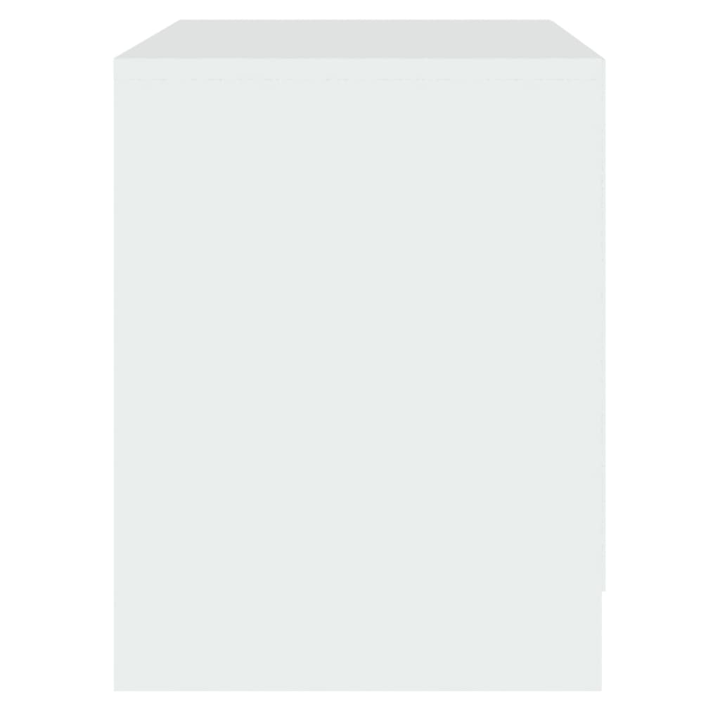 Nattbord hvit 45x34,5x44,5 cm konstruert tre