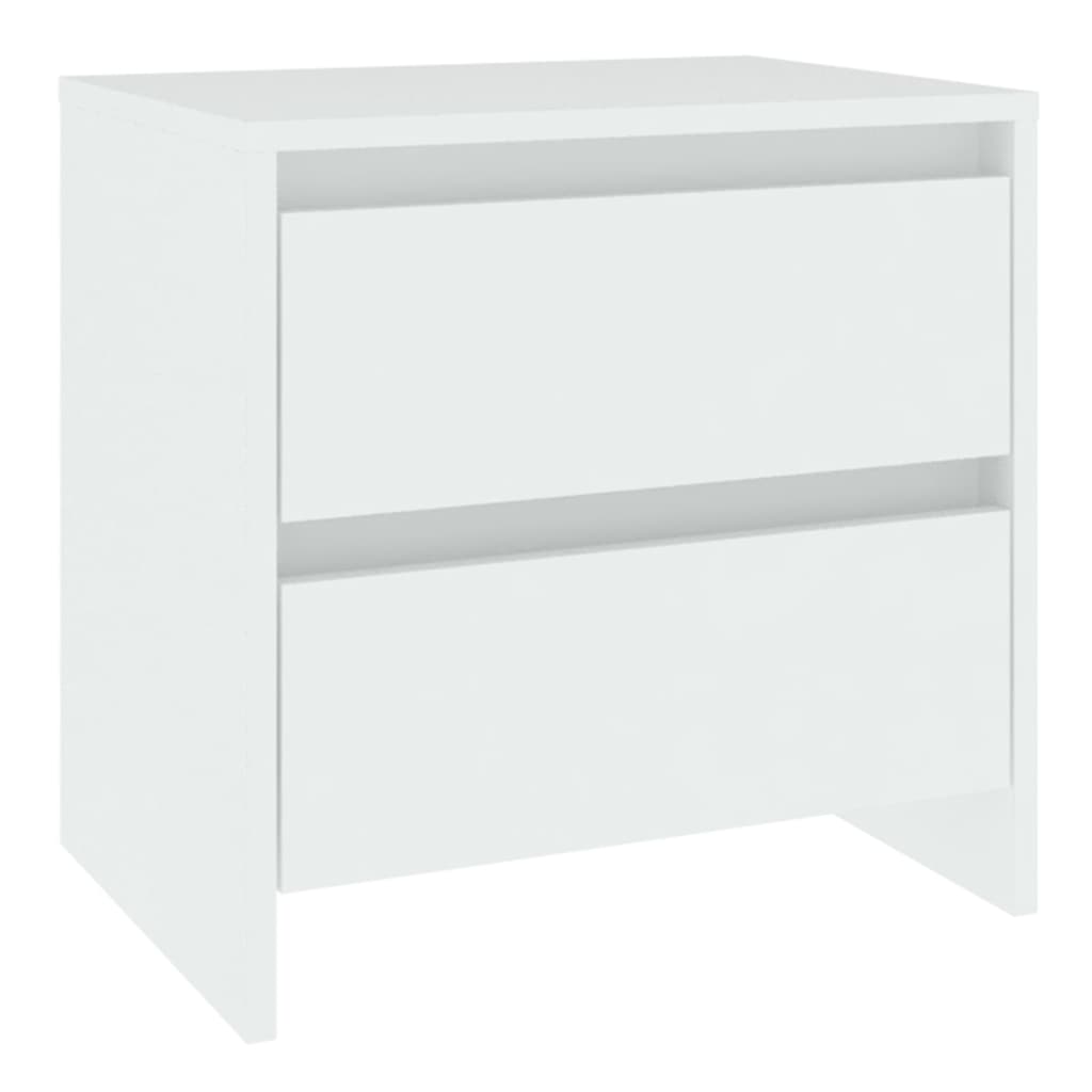Nattbord 2 stk hvit 45x34,5x44,5 cm konstruert tre