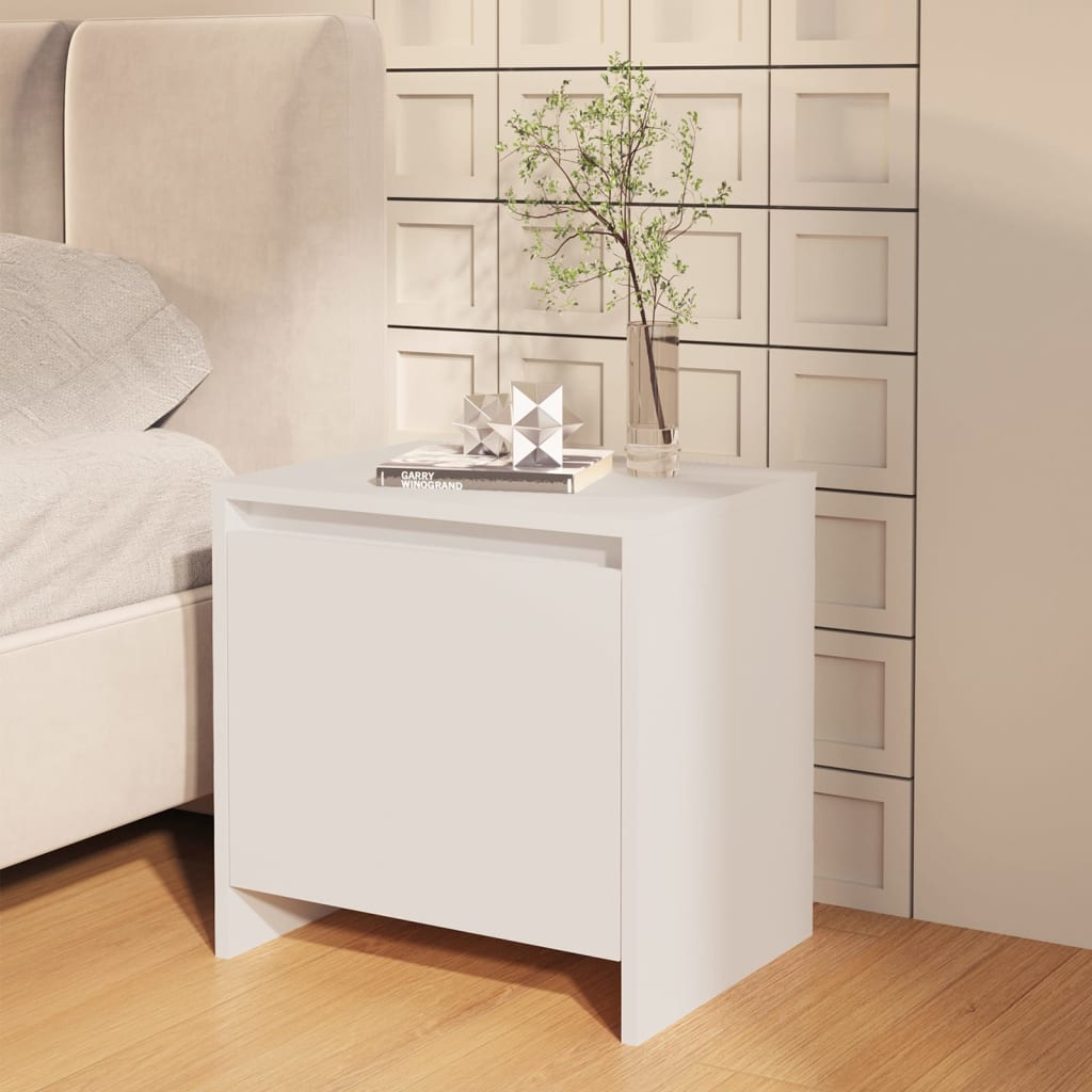 Nattbord 2 stk hvit 45x34x44,5 cm konstruert tre