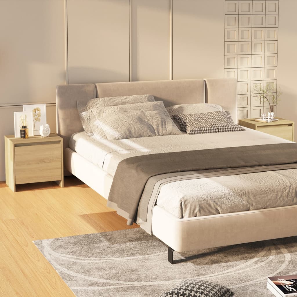 Nattbord 2 stk sonoma eik 45x34x44,5 cm konstruert tre